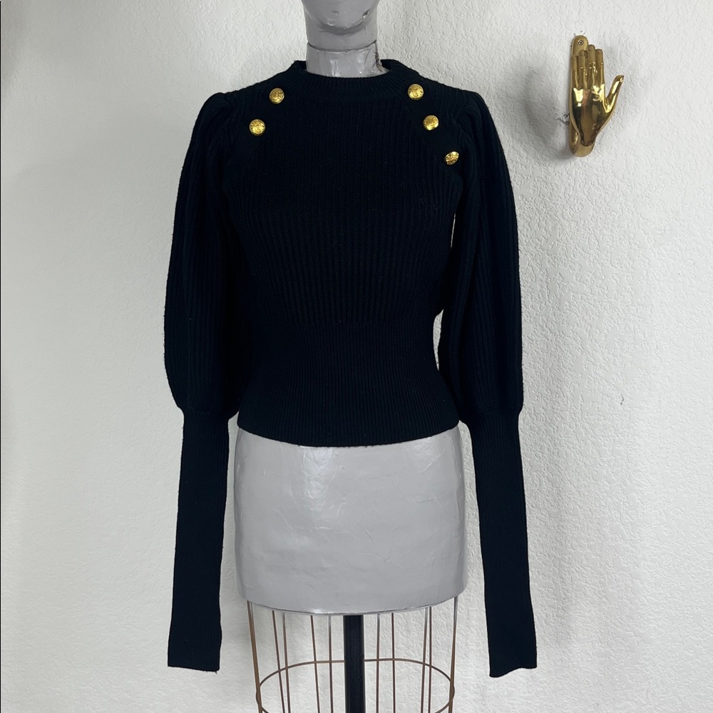 Veronica Beard Merino Wool Jude Leg of Mutton Sweater